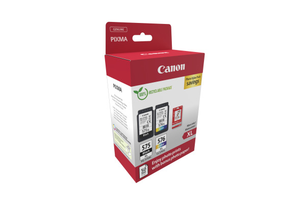 CANON Photo Value Pack XL BKCMY PGCL575/6 PIXMA TR4750i GP-501 50Bl.
