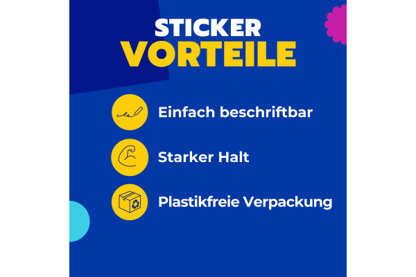 AVERY ZW. Stift-Etiketten 50x10mm RESMI30F rosa,lila 30 Stück