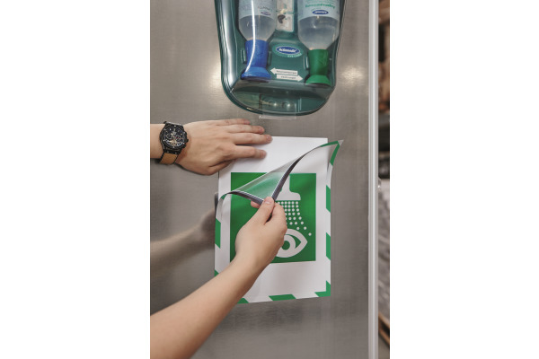 MAGNETOP. Magnetrahmen magnetofix A4 1131445 SAFETY, grün/weiss 5 Stück