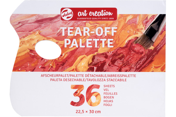 TALENS Farbpalette 22.5x30cm 9067002M weiss, abreissbar 36 Blatt