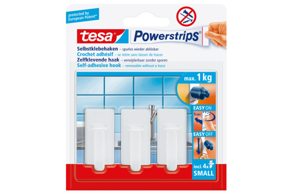 TESA Powerstrips Haken S 575300001 weiss