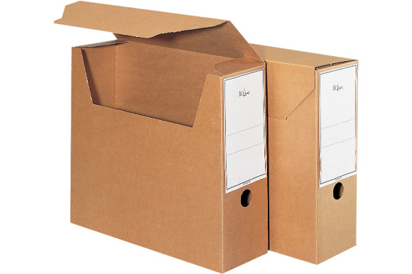 BÜROLINE Ablegeschachtel Snap A4 1836 braun, mit Etiketten