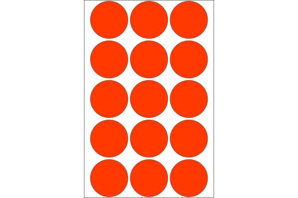 HERMA Markierungspunkte 32mm 2272 rot 480 St./32 Blatt