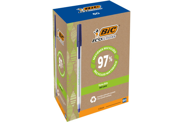 BIC Kugelschreiber Ecolutions M 8932403 blau, Round Stic