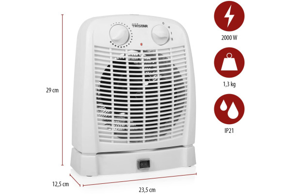TRISTAR Heizlüfter 2000W KA-5059 weiss