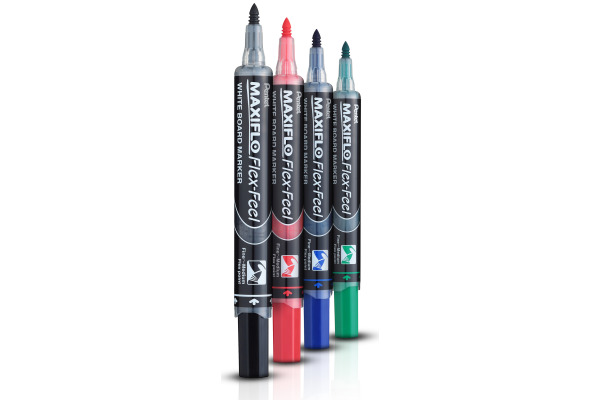 PENTEL Whiteboard Marker Maxiflo MWL5SBF-4 FlexFeel, 4 Stück