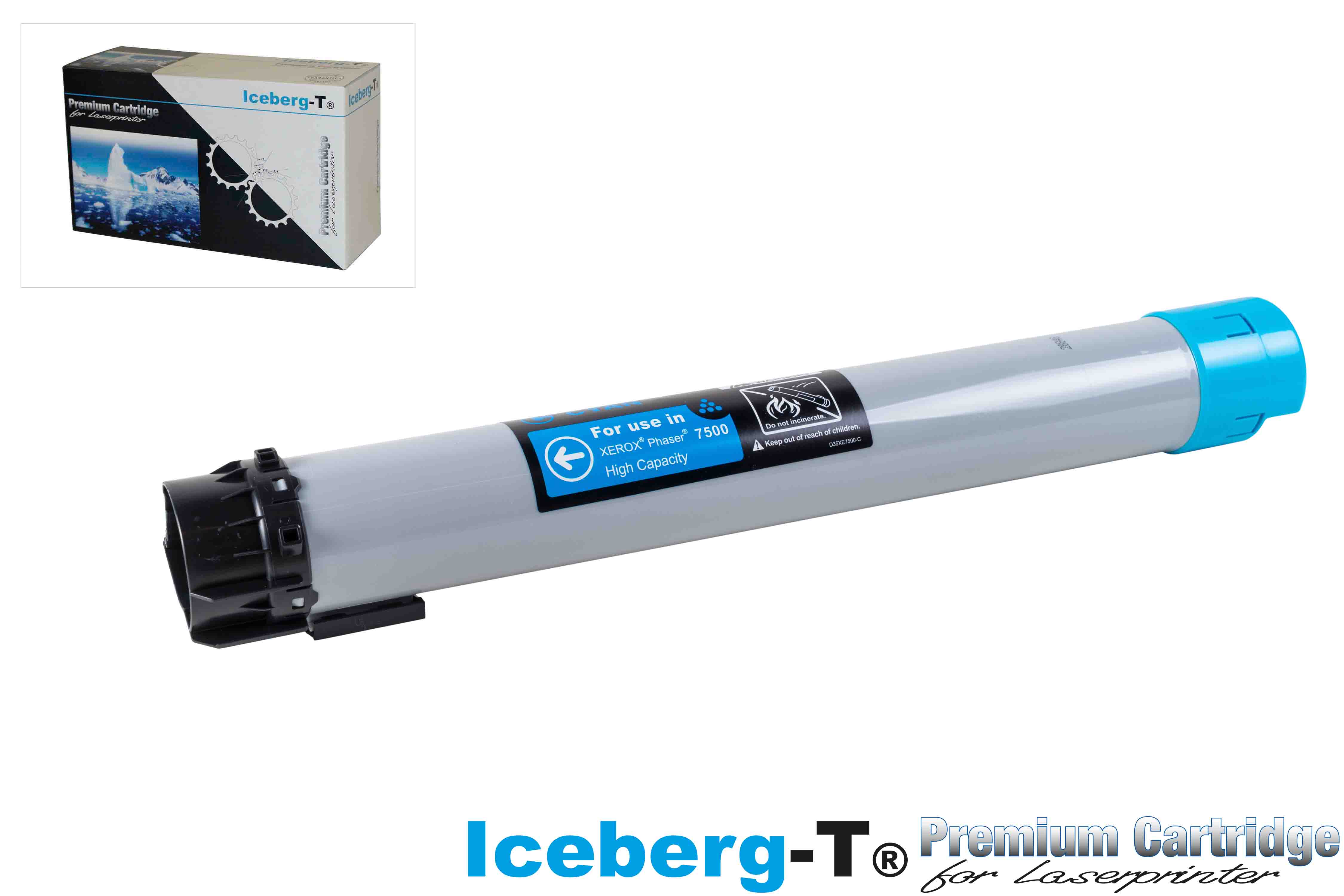 Iceberg-T Toner Xerox Phaser 7500 17'800 Seiten, cyan