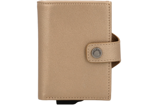 VALENTA Card Case Plus Wallet Luxe 589543 Metallic Sand