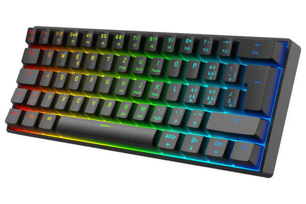 DELTACO Mechanical Keyboard DK470   GAM-175-C Hot-Swap,KTT Switches,Black 