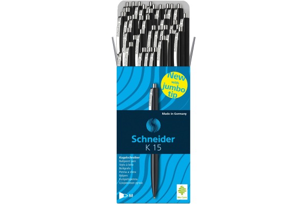 SCHNEIDER Kugelschreiber K15 1mm 574/50STK schwarz, 50 Stück