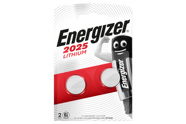 ENERGIZER Knopfzelle Lithium 3V CR2025 165 mAh 2 Stück