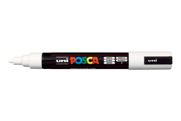 POSCA Marker 1.8-2.5mm PC-5M weiss, Rundspitze