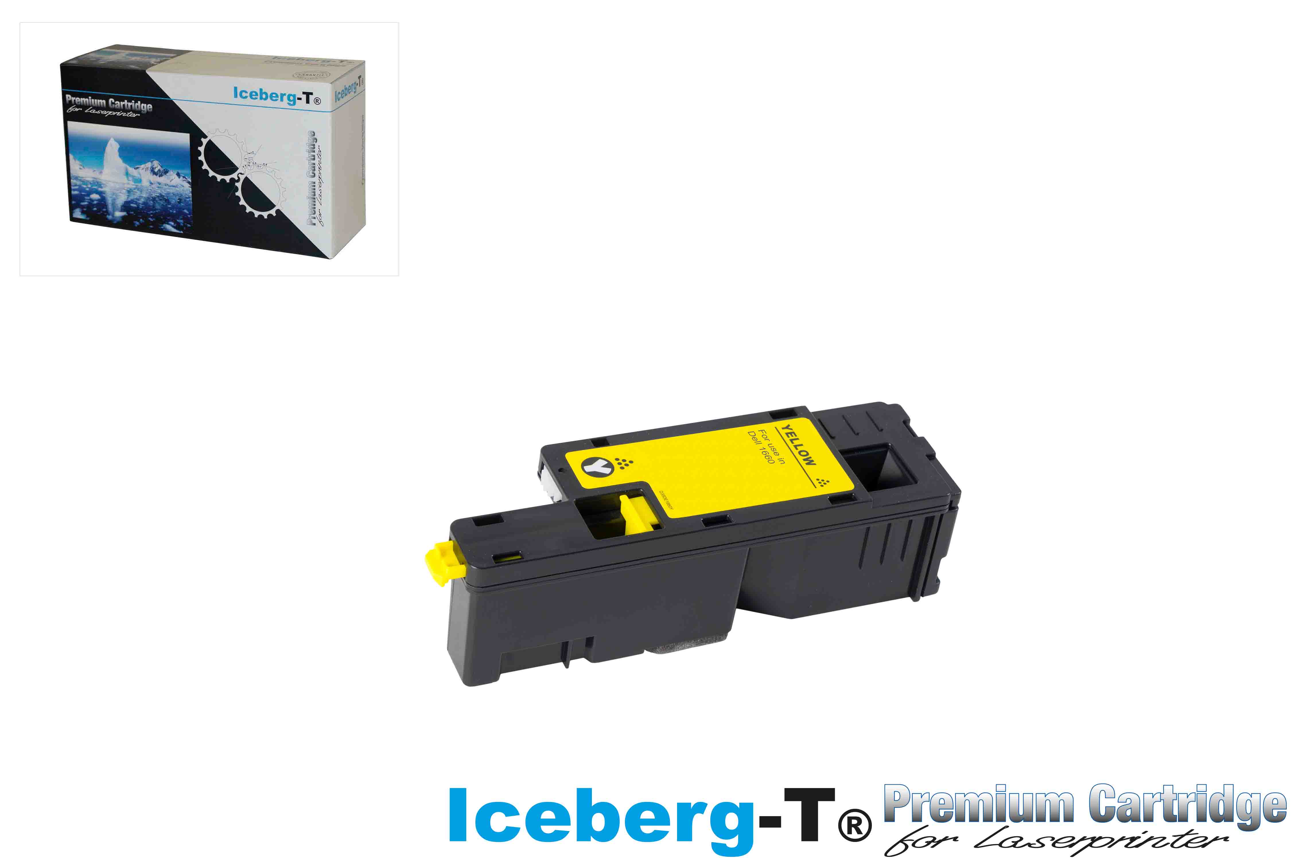 Iceberg-T Toner Dell C1660W 1'000 Seiten, yellow