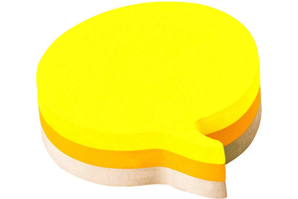 POST-IT Haftnotiz-Würfel Sprechblase 2007SP 3-farbig, 225 Blatt