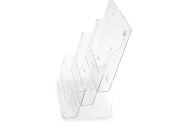 DEFLECTO Prospekthalter Docuholder A4 77301 hoch, 3 Fächer