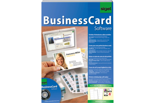 SIGEL CardDesigner plus CD SW670 Software DE 200 Karten