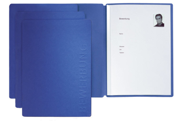 PAGNA Bewerbungsmappe Solo A4 22006-02 blau 5mm