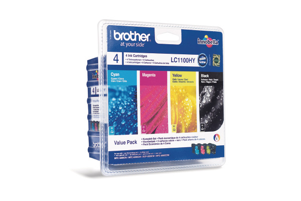 BROTHER Valuepack Tinte HY CMYBK LC-1100VH MFC-6490CW 900/750 Seiten