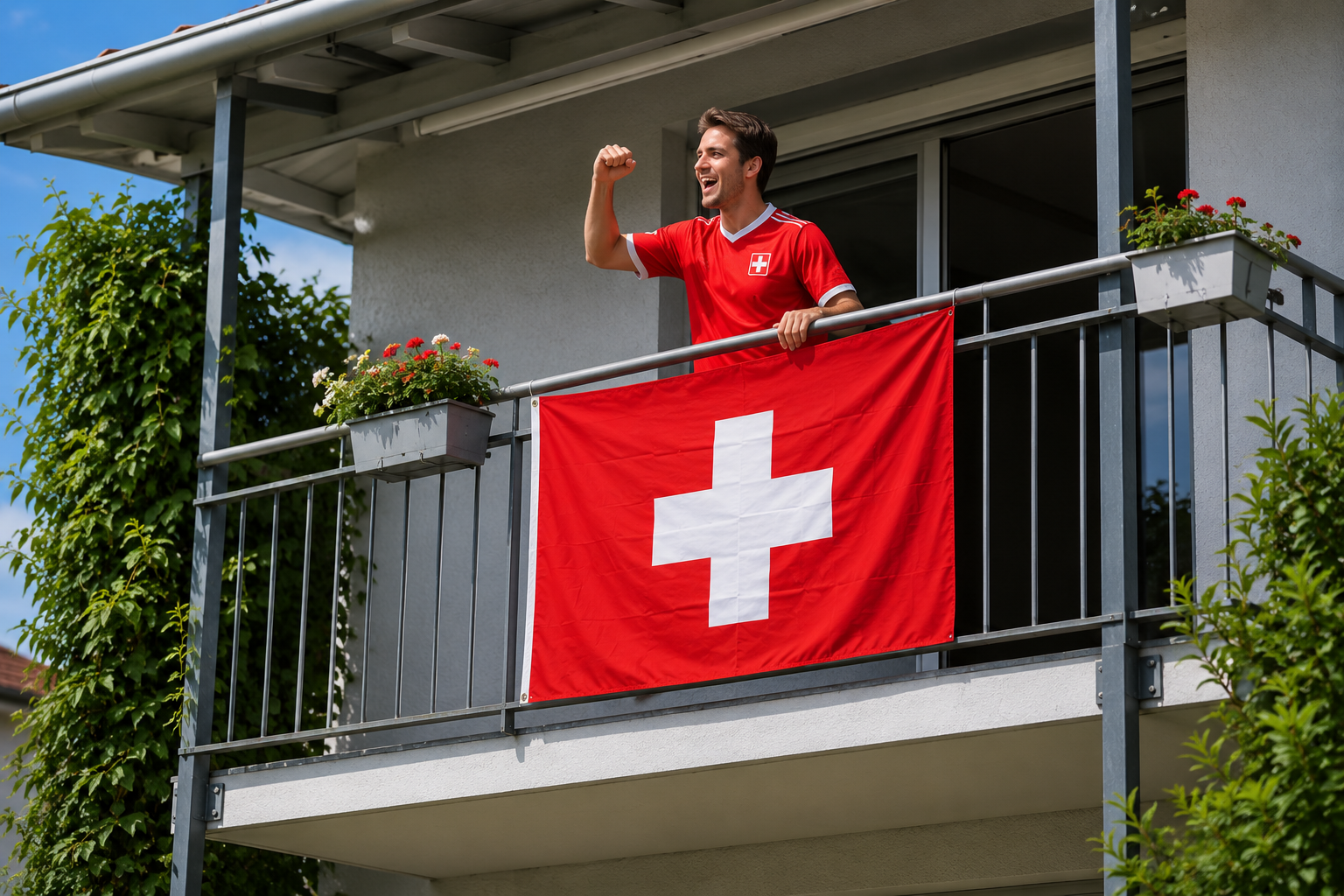 Schweizer Flagge 150x90cm Fahne aus Polyester 