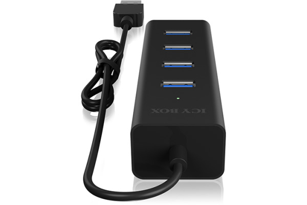 ICY BOX 4 Port Hub Type A USB 3.0 IBHUB1409 Aluminium black