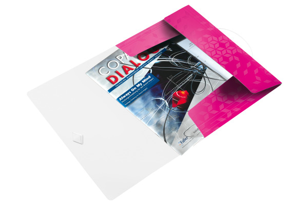 LEITZ Gummibandmappe WOW A4 45990023 pink für 150 Blatt