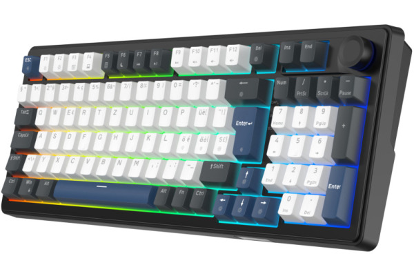 DELTACO Mech. Keyboard Gasket DK490 GAM-206-C PBT keycaps,Hot-swap,Bl. CH
