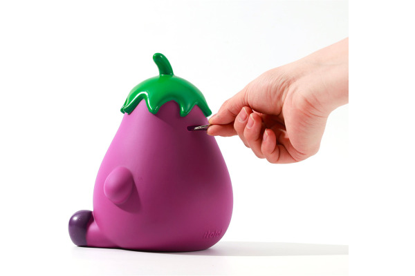 I-TOTAL Sparkasse 17x15x 20cm XL2499B Ellie Eggplant