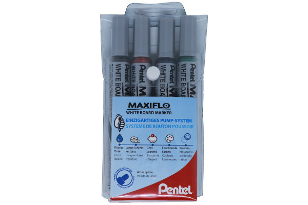 PENTEL Boardmarker Maxiflo 4mm MWL5S-4 4 Stück