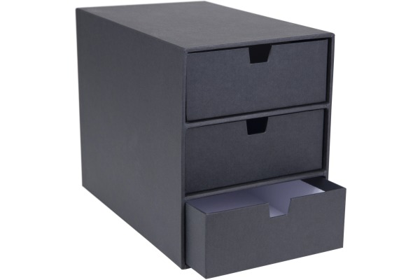 BIGSO BOX Schubladenbox 15751600 Ingrid 3 Schubl. d.grau