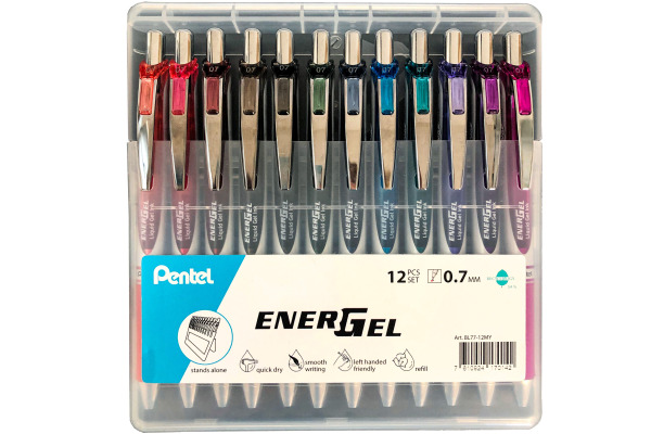 PENTEL Rollerball EnerGel 0.7mm BL77-12MY Mystic Set 12 Stück