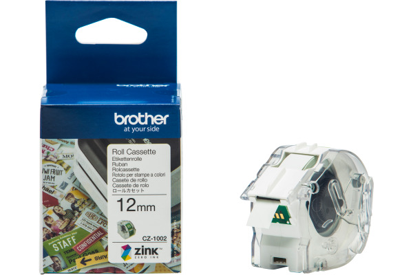 BROTHER Colour Paper Tape 12mm/5m CZ-1002 VC-500W Compact Label Printer