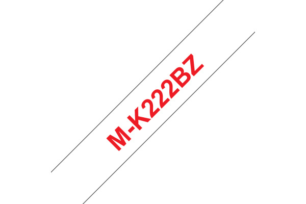 PTOUCH Band, nicht lam. rot/weiss M-K222BZ zu PT-65/75/85/110 8mx9mm