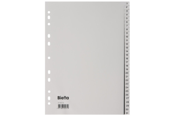 BIELLA Register PP A4 47143100U grau 1-31
