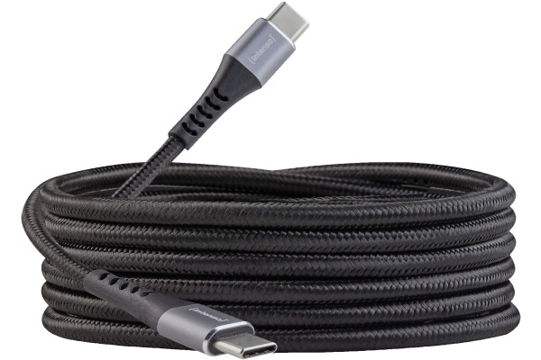 INTENSO Cable USB-C to USB C 7901000 1.5 m, Nylon black