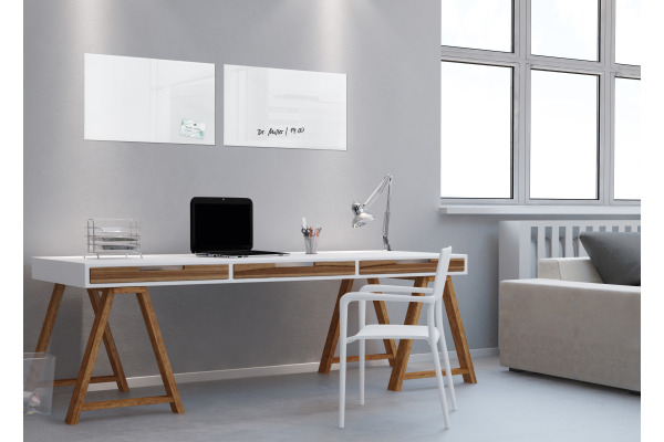 SIGEL Magnettafel Glas GL121 weiss 600x400x15mm