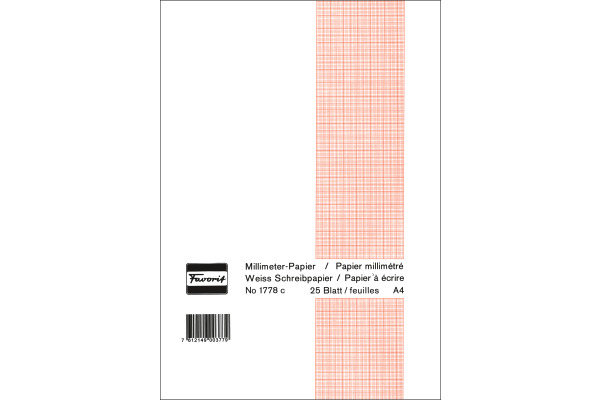 FAVORIT Block A4 1778 C weiss 80g 25 Blatt