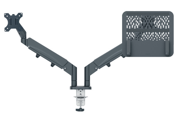 LEITZ Monitorarm ERGO 65380089 grau, inkl. Laptophalter