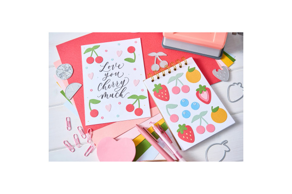 SIZZIX Stanzformen 666966 Fruit Doodles  17 Stück