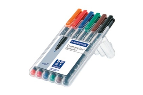 STAEDTLER Lumocolor permanent S 313-WP6 6 Farben ass.