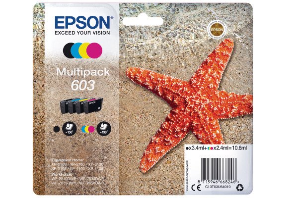 EPSON Multipack Tinte 603 CMYBK T03U64010 XP-2100 4-color