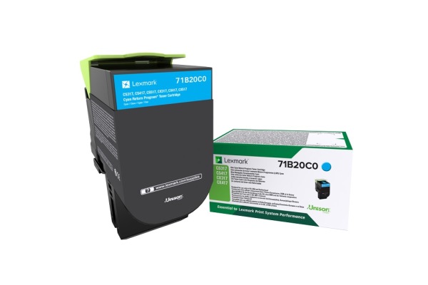 LEXMARK Toner-Modul return cyan 71B20C0 CS31/41/51x 2300 Seiten