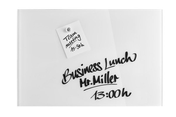 MAGNETOP. Design-Glasboard 600x400mm 13402000 weiss, magnetisch