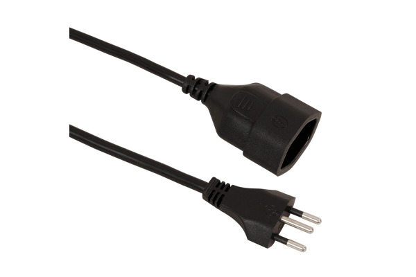 S-ELECTRO Verlängerungskabel 02.900.2S schwarz, 2m