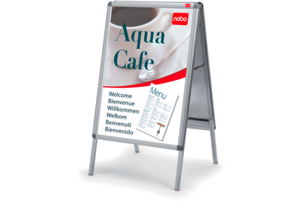 NOBO Plakatständer A2 1902207 482x75x898mm silber