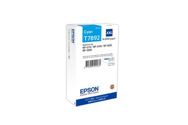 EPSON Tintenpatrone XXL cyan T789240 WF 5110/5620 4000 Seiten