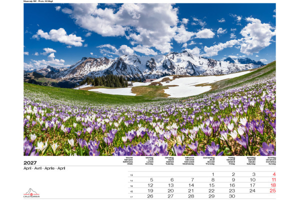 CALENDARI Bildkalender 2027 36205915 Swiss Panorama ML 40x31cm