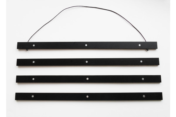 DEBEX Posterleisten 41x2cm LBMG 41 schwarz, magnetisch
