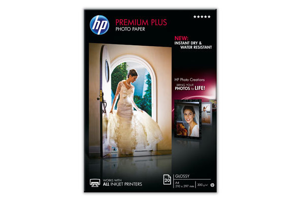 HP Premium Plus Photo Paper A4 CR672A InkJet 300g, glossy 20 Blatt