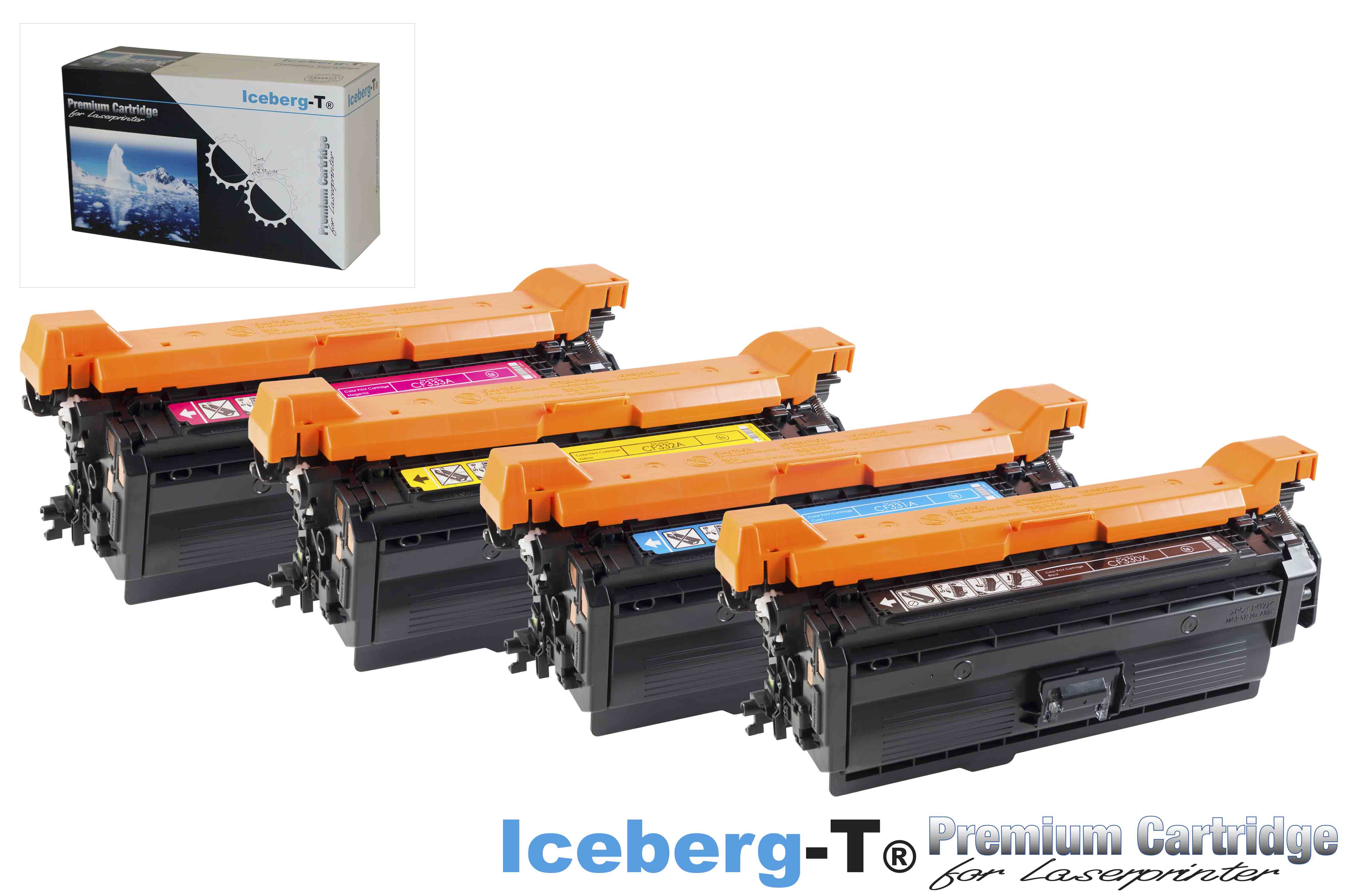 Iceberg-T Toner SET CF330X / 654X Set mit allen vier Farben