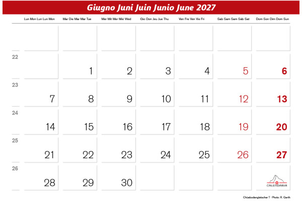 CALENDARI Bildkalender 2027 36205816 Ticino ML 40x31cm